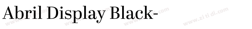 Abril Display Black字体转换